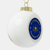 Pittsburgh Pennsylvania Keramische Bal Ornament (Links)