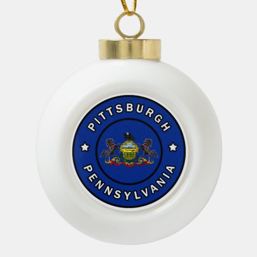 Pittsburgh Pennsylvania Keramische Bal Ornament (Voorkant)