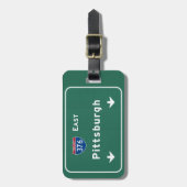Pittsburgh Pennsylvania pa Interstate Highway : Bagagelabel (Voorkant verticaal)