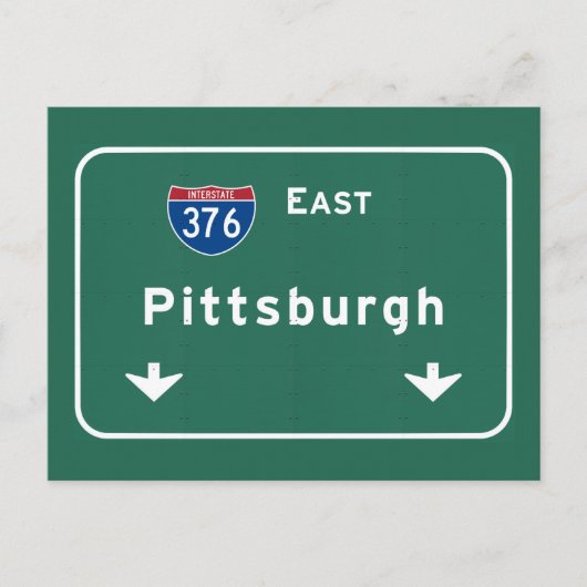 Pittsburgh Pennsylvania pa Interstate Highway : Briefkaart (Voorkant)
