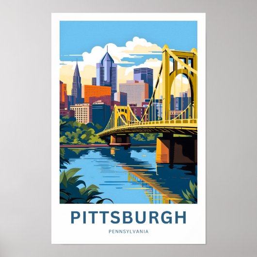 Pittsburgh Pennsylvania Reisprint Poster (Voorkant)