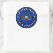 Pittsburgh Pennsylvania Ronde Sticker (Tas)