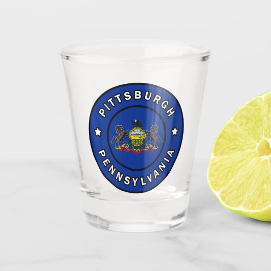 Pittsburgh Pennsylvania Shot Glas (Voorkant)