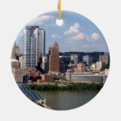 Pittsburgh, Pennsylvania Silhouette Keramisch Ornament (Achterkant)