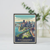 Pittsburgh, Pennsylvania Skyline Briefkaart (Staand voorkant)