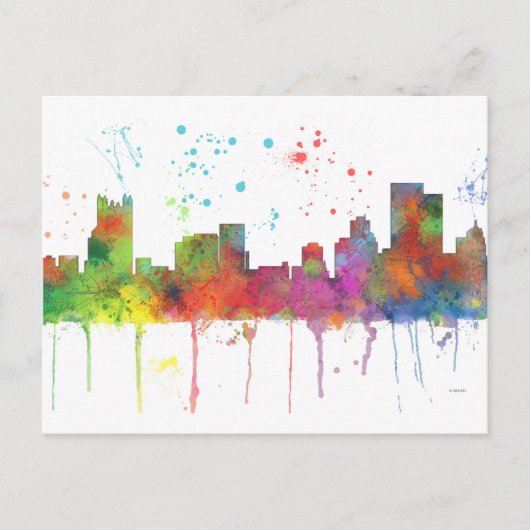 PITTSBURGH PENNSYLVANIA SKYLINE BRIEFKAART (Voorkant)