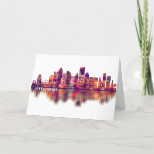Pittsburgh Pennsylvania Skyline Feestdagen Kaart