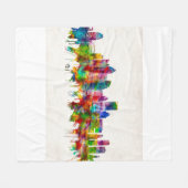 Pittsburgh Pennsylvania Skyline Fleece Deken (Voorkant (Horizontaal))