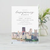 PITTSBURGH PENNSYLVANIA Skyline Housewarming Kaart (Staand voorkant)