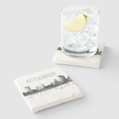 PITTSBURGH PENNSYLVANIA SKYLINE - Onderzetter met (Zijkant)