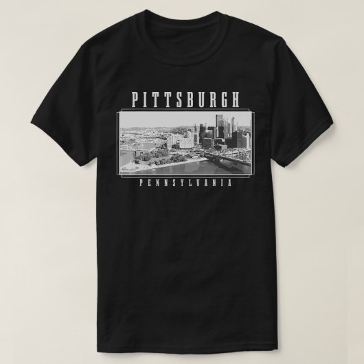 Pittsburgh Pennsylvania Skyline Pi T-shirt (Design voorkant)