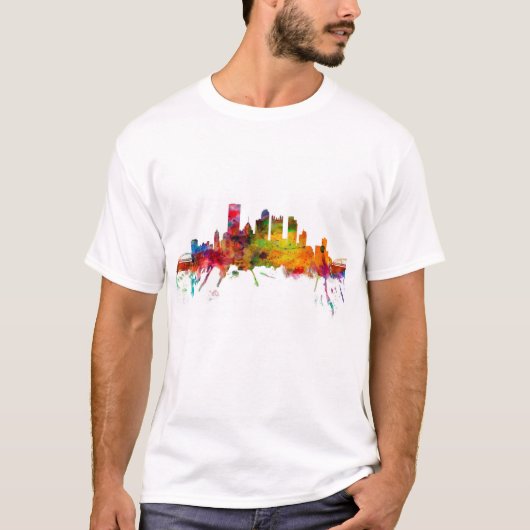 Pittsburgh Pennsylvania Skyline T-shirt (Voorkant)
