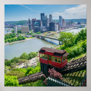 Pittsburgh Pennsylvania Steel City Skyline Inline Poster