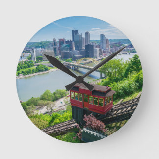 Pittsburgh Pennsylvania Steel City Skyline Inline Ronde Klok