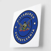 Pittsburgh Pennsylvania Vierkante Klok (Hoek)