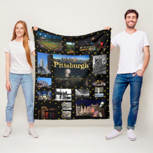 Pittsburgh Photo Fleece Blanket Deken