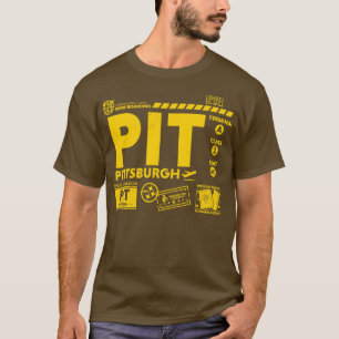 Pittsburgh PIT Airport Code Reisdag huren T-shirt