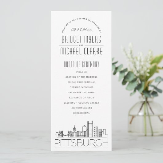 Pittsburgh | Programme Moderne de Mariage Déco (Debout devant)