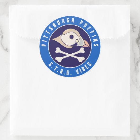 Pittsburgh Puffins S.T.B.D. Vibes Ronde Sticker (Tas)