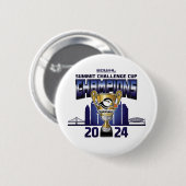 Pittsburgh Puffins Summit Challenge Cup kampioenen Ronde Button 5,7 Cm (Voorkant /achterkant)