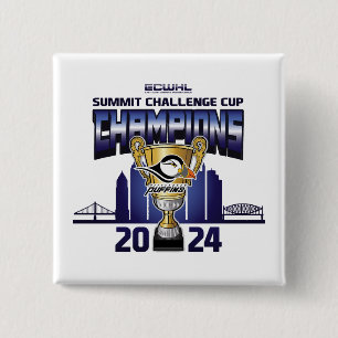 Pittsburgh Puffins Summit Challenge Cup kampioenen Vierkante Button 5,1 Cm