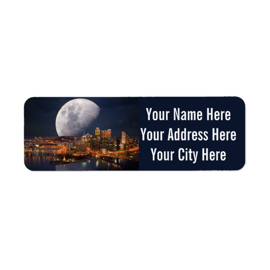 Pittsburgh Return Address Labels (Voorkant)