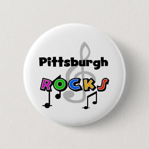 Pittsburgh Rocks Ronde Button 5,7 Cm