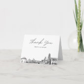 Pittsburgh Silhouette Schets Bedankkaart (Voorkant)