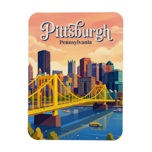 Pittsburgh Silhouette USA Magneet