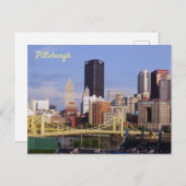 Pittsburgh Skyline Allegheny River Clemente Bridge Briefkaart (Voorkant / Achterkant)