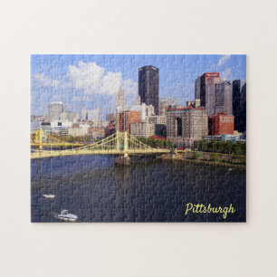 Pittsburgh Skyline Allegheny River Clemente Bridge Legpuzzel
