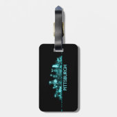 Pittsburgh Skyline Bagagelabel (Achterkant verticaal)