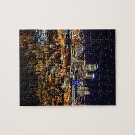 Pittsburgh Skyline bij nacht Legpuzzel (Horizontaal)