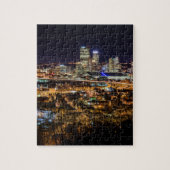 Pittsburgh Skyline bij nacht Legpuzzel (Verticaal)