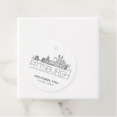 Pittsburgh Skyline | Bruiloft Welkom Favor Bedankjes Labels (In situ)