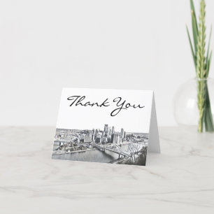 Pittsburgh Skyline Carte de remerciements
