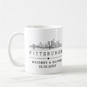 Pittsburgh Skyline – Custom Wedding gift Koffiemok (Links)