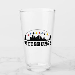 Pittsburgh Skyline Football Glass Glas