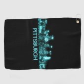 Pittsburgh Skyline Golfhanddoek (Horizontaal)