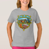 Pittsburgh Skyline in City Shield T-shirt (Voorkant)