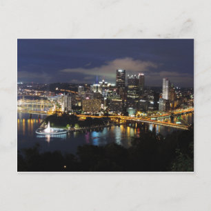 Pittsburgh Skyline in Dusk Briefkaart