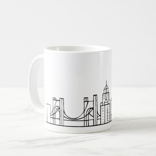 Pittsburgh Skyline Koffiemok (Voorkant links)