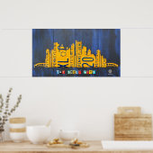 Pittsburgh Skyline License Bord Art Poster (Keuken)