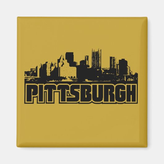 Pittsburgh Skyline Magneet (Voorkant)