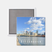 Pittsburgh Skyline Magnet Magneet (Voorkant / Achterkant)