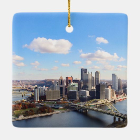 Pittsburgh Skyline Ornament (Achterkant)