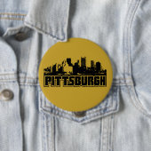 Pittsburgh Skyline Ronde Button 4,0 Cm (In situ)