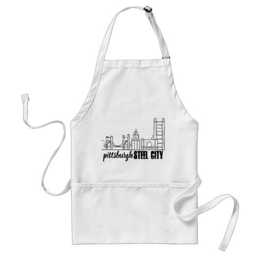 Pittsburgh Skyline Standaard Schort (Voorkant)