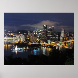 Pittsburgh Skyline sur Dusk Poster