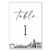 Pittsburgh Skyline Tafelnummer 3.5x5 Kaart (Voorkant)